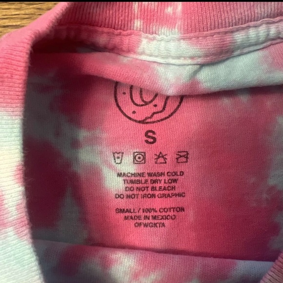 Odd Future Tye-Dye Pink Graphic Large Logo Tee T-Shirt Men’s Size Small - Picture 7 of 11